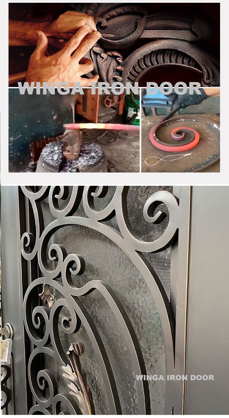 Double iron door 
